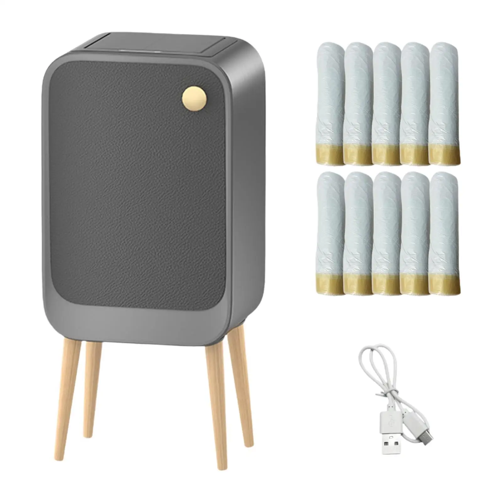 

Мусорный бак со съемными ножками, креативное интеллектуальное украшение, бесконтактная корзина для мусора для спальни, дома, кухни, туалета, дома