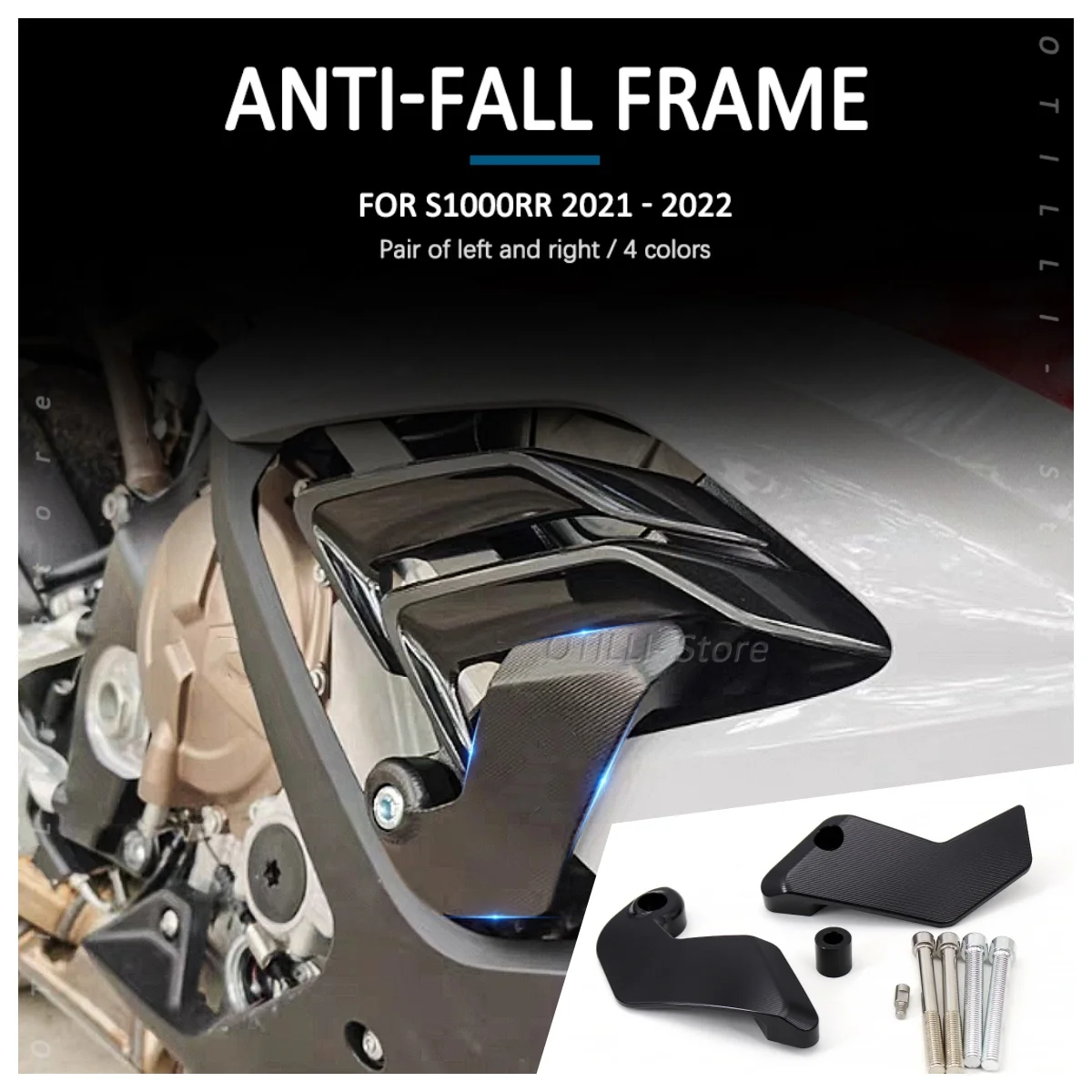 

Motorcycle CNC Aluminum Engine Guard For BMW S1000RR S1000 RR S 1000 RR 2019 Crash Protector 4 Color Crashbar Frame Pad Slider