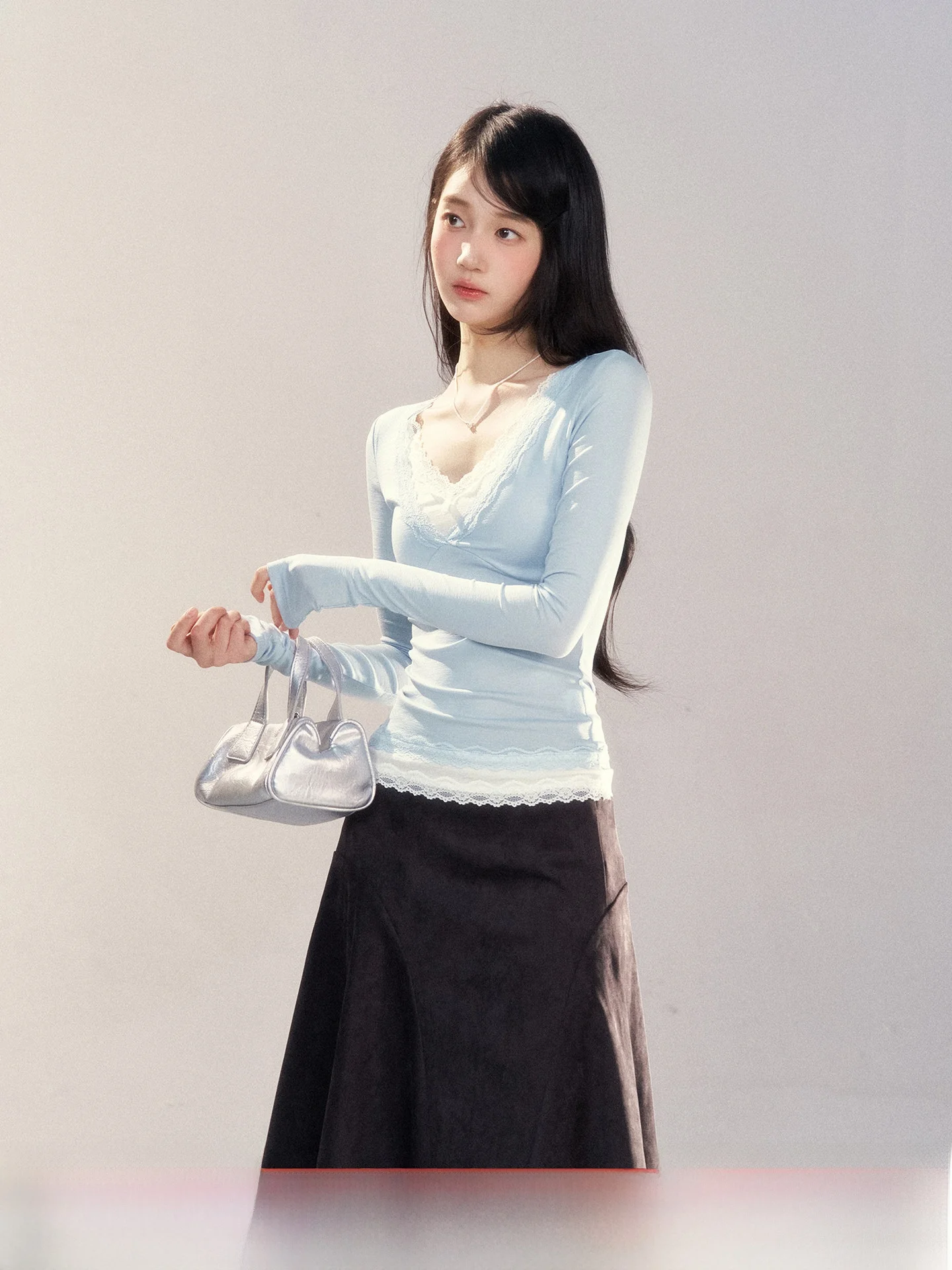 

Женская зимняя новинка: приталенный V-образный вырез, креативный узор, корейский стиль, для повседневной носки