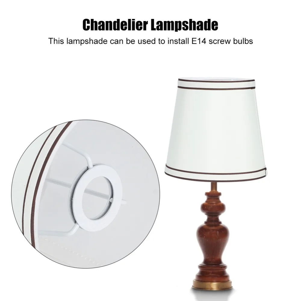 

Modern Fabric Lampshade Clip On Design 5.5 inch Height Chandelier Lamp Shades Small Lamp Shades Table Lamp