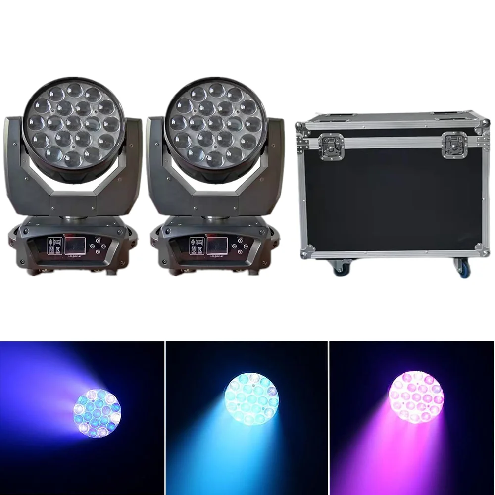 

3 Days Delivery Weikass RGBW LED 19x15W Beam+Wash Zoom Moving Head Stage Light DJ Disco Party Bar Stage Effect Lighting