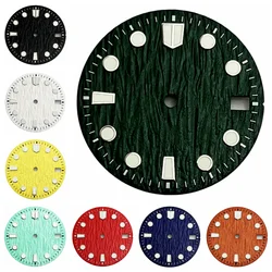 NH35 Sterile 28.5mm Watch Dial Green Luminous Fit NH35 3/3.8 o'clock Crown Automatic Movement Watch Accessories Parts