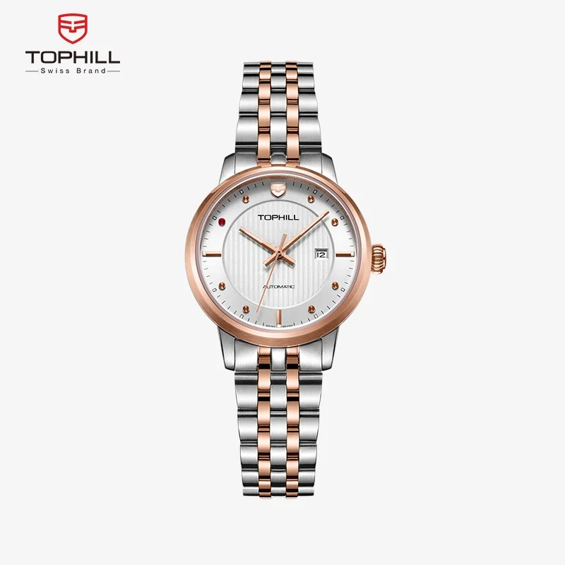 TOPHILL-Montre Mécanique en Acier Inoxydable pour Femme, Mouvement existent, Luxe, SION L