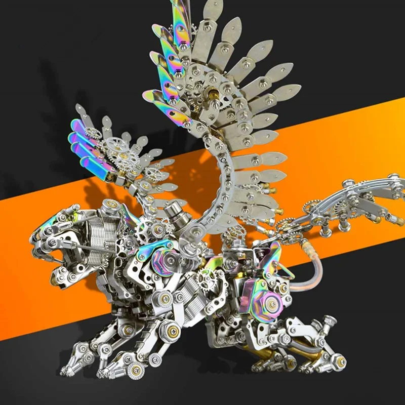 3D Puzzle Tiger Metal Model Kit Mechanical DIY Assembly Bengal Tiger / Smilodon Animals Building Blocks Toy Adults Gift