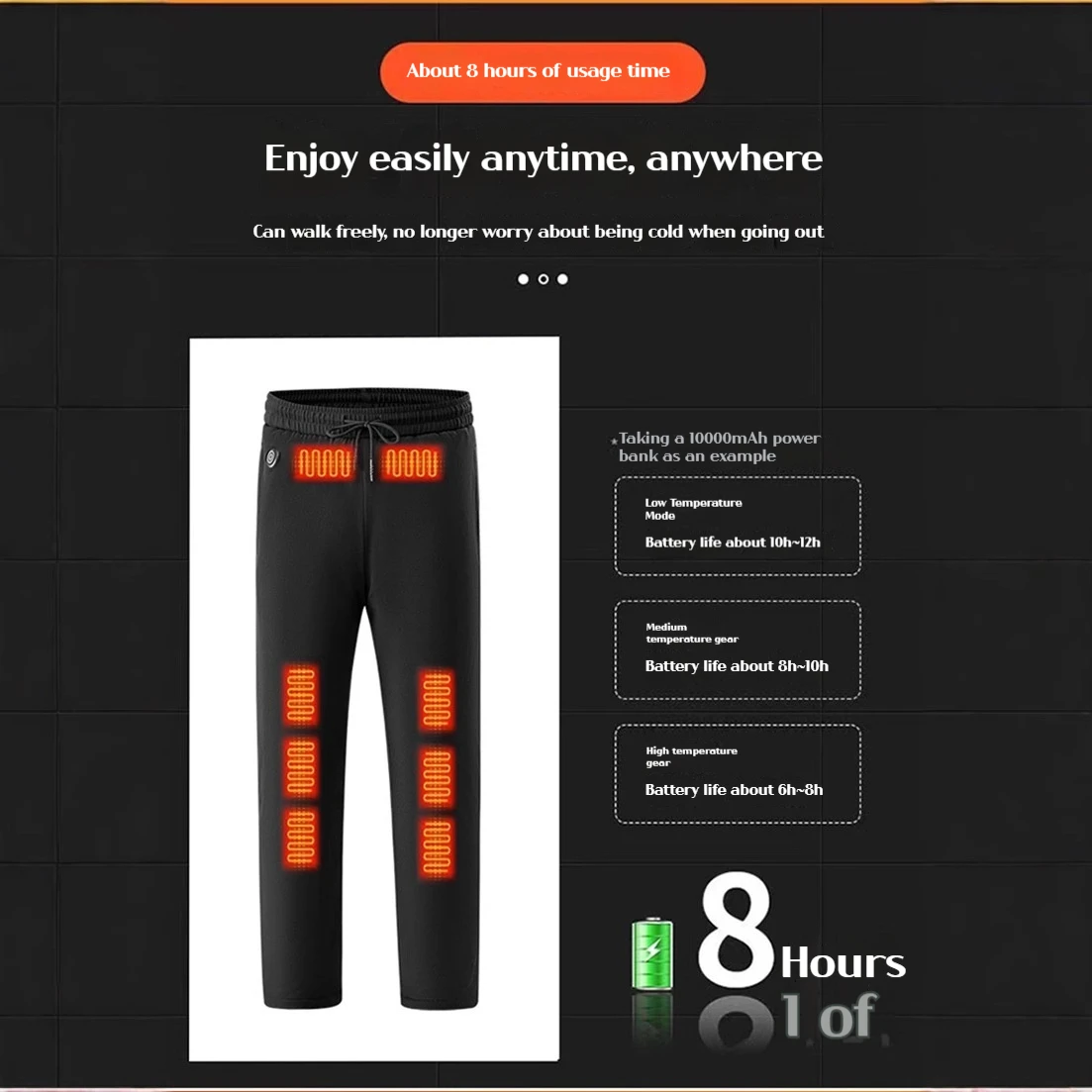 2025 New Electric Heating Pants Thermal Trousers Men Women Outdoor Ski Hunting Warm Heated Clothes Constant Temperature Control