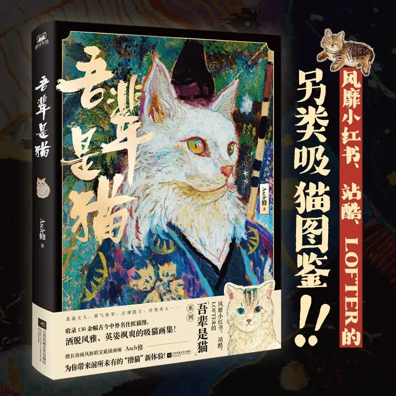 Wij Zijn Katten Album Wu Bei Shi Mao Alternatieve Kattenzuigende Illustraties Stripboeken Olieverfstijl