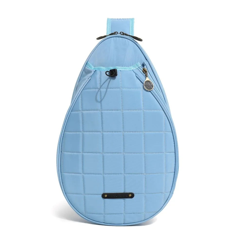 

Large Capacity Tennis Crossbody Backpack Zipper Closure Adjustable Strap Lightweight Sling Bag Waterproof Multipurpose