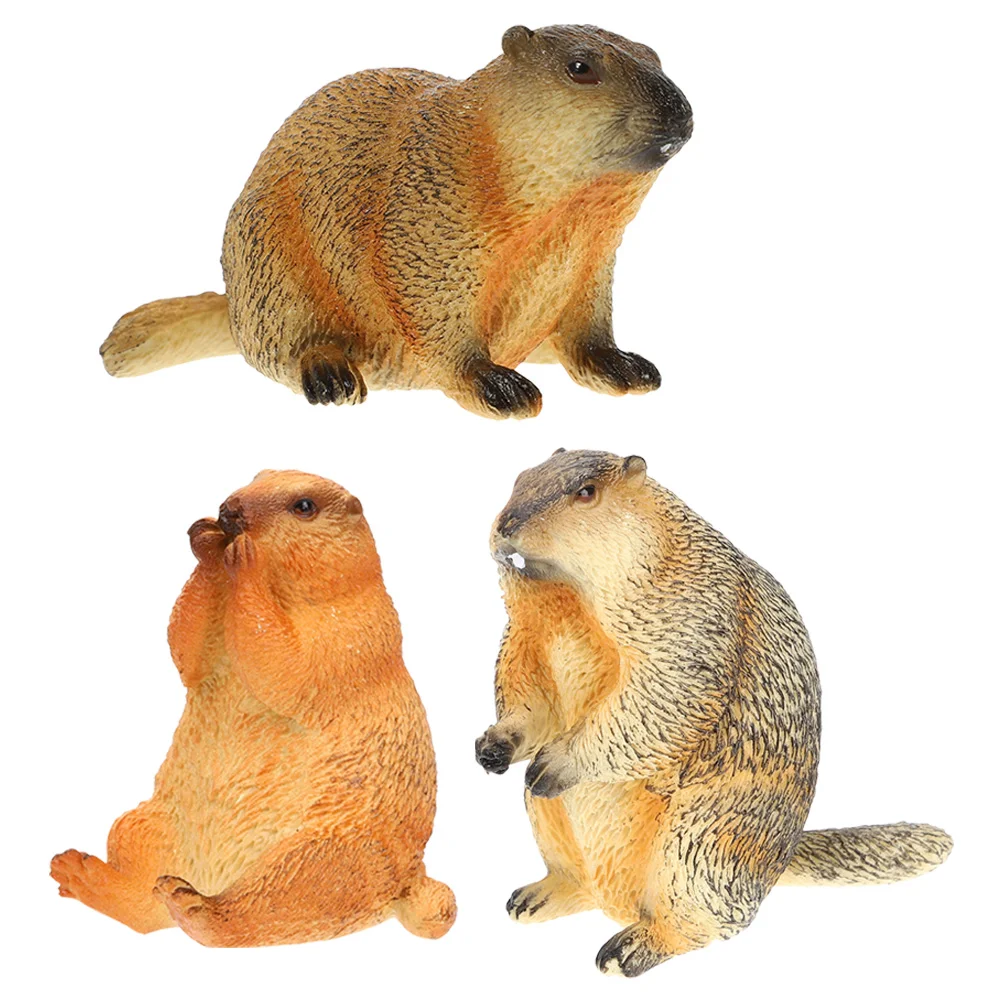 Simulated Wild Animals Realistic Groundhog Models Desktop Simulation Adornment Child