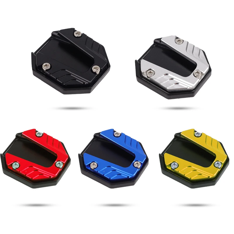 CNC Aluminum Alloy Motorcycle Scooter Bike Kickstand Extender Foot Side Support Enlarged Base Extension Foot Pad Stand image 5