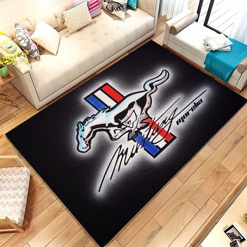 Vintage M-Mustang Racing Biker Garage Moto Soft Non-Slip Large Area Rug for Living Room,Bedroom Carpet Mat for Sofa,Home Decor