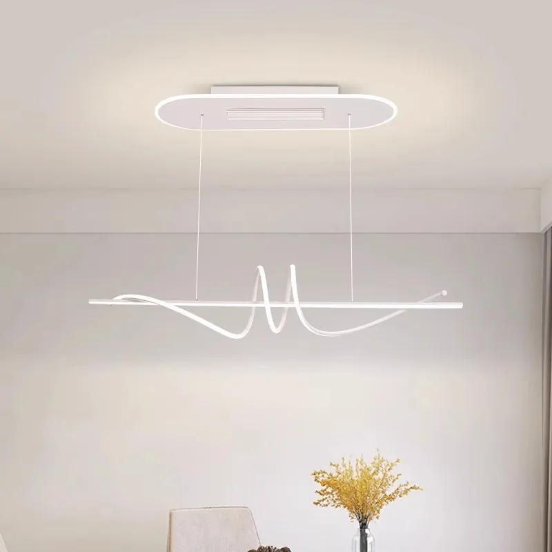 Luces de ventilador de techo blancas modernas para sala de estar, candelabros para comedor, lámpara colgante, luces de techo colgantes con luces led