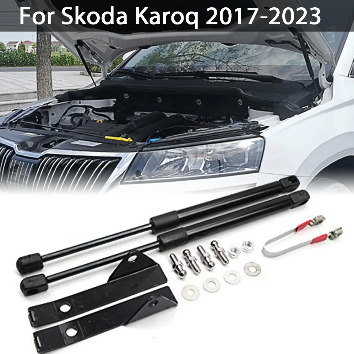 For Skoda Karoq 2017 2018 2019 2020 2021 2022 2023 Front Hood Bonnet Lift Support Shock Gas Strut Spring Rod Car Accessories