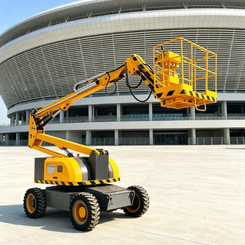 Customized Aerial Work Platform Knuckle Boom Lift Self Propelled Heavy Duty Industrial For Warehouse Use