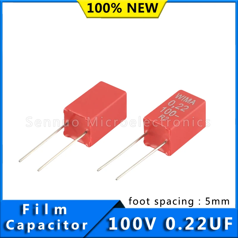 5/10pcs New German WIMA Film Capacitor MKP2 100V 0.22UF 100V 224 Pitch 5mm Audio Infinity Capacitor MKP2D032201K00KSSD