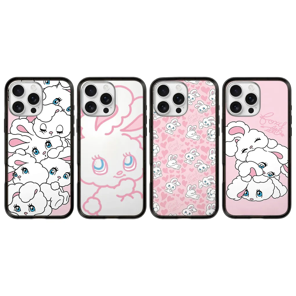 

Cute Rabbit Black Border Letters New Design Protective IPhone Case Cover for 13 14 15 16 Pro Max Case
