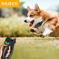 ROJECO Electric Dog Training Collar 500m Remote Control Tension Sensor Dog Trainer Collar Waterproof Anti Bark Collar Dog Leash