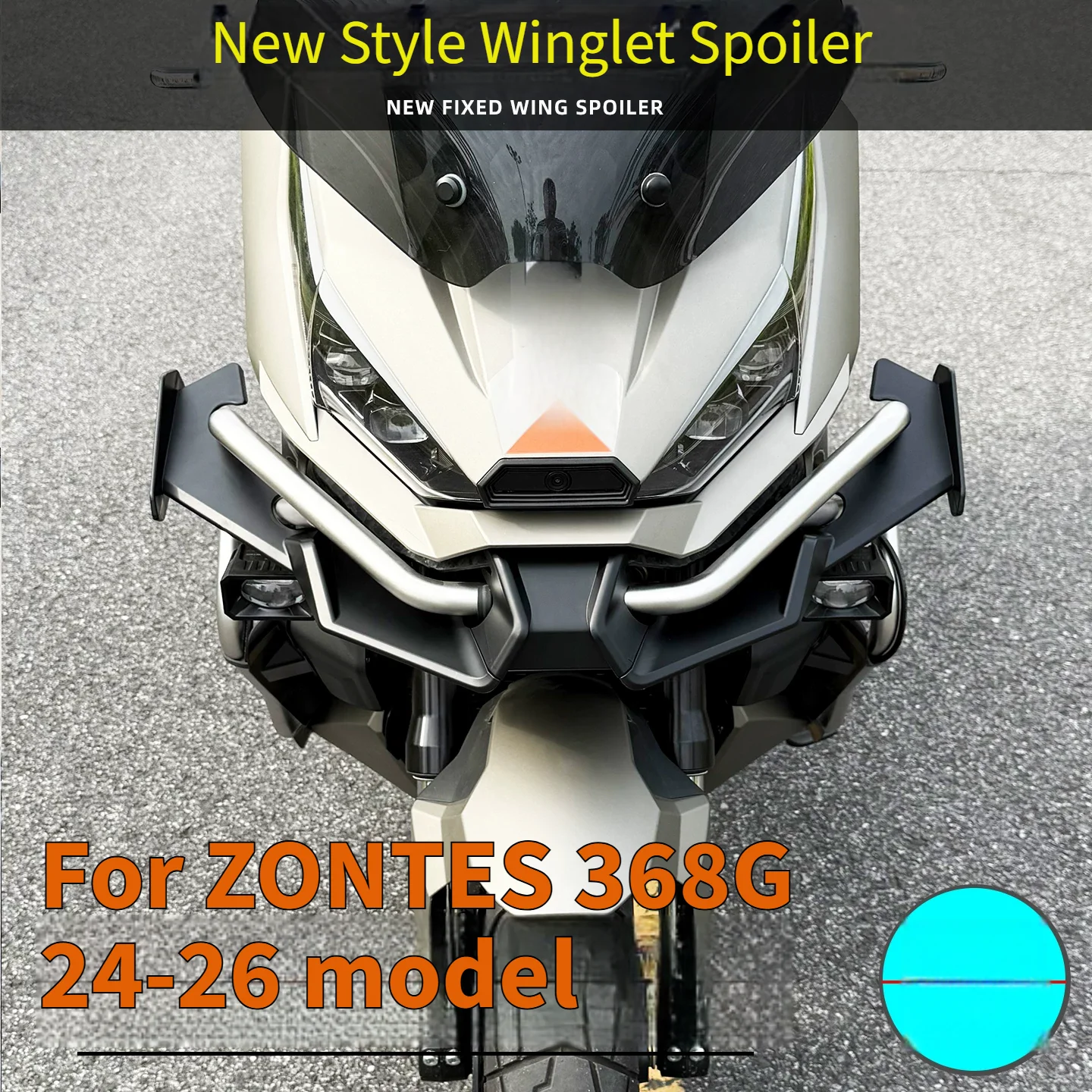 Motorcycle Modified Front Beak Front Lip Spoiler Air Deflector Lower Fairing Winglet For ZONTES 368G 2024-2026 ADV Scooter Aerod