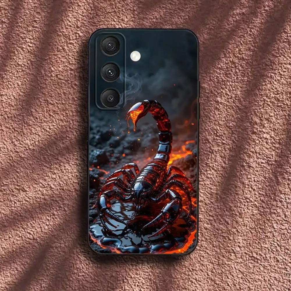 Чехол для телефона Cool Scorpion Spider Samsung S25 S24 S23 S22 S21 S20 S10 Ultra Plus Lite FE мягкий силиконовый черный Фото №5