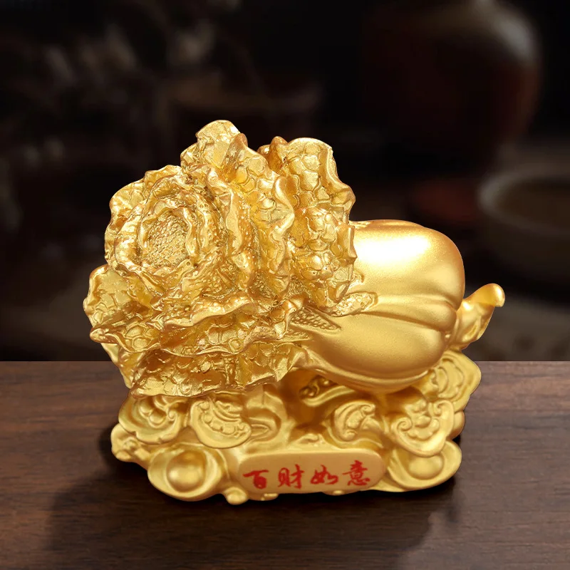 Baicai Ruyi resin ornaments, cabbage lucky ornaments, home furnishings