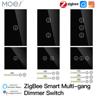 MOES ZigBee/WIFI Light Dimmer Switch brightness Wireless Control Smart Life/Tuya APP Light Mode Alexa Google Voice 1/2/3 Gang EU