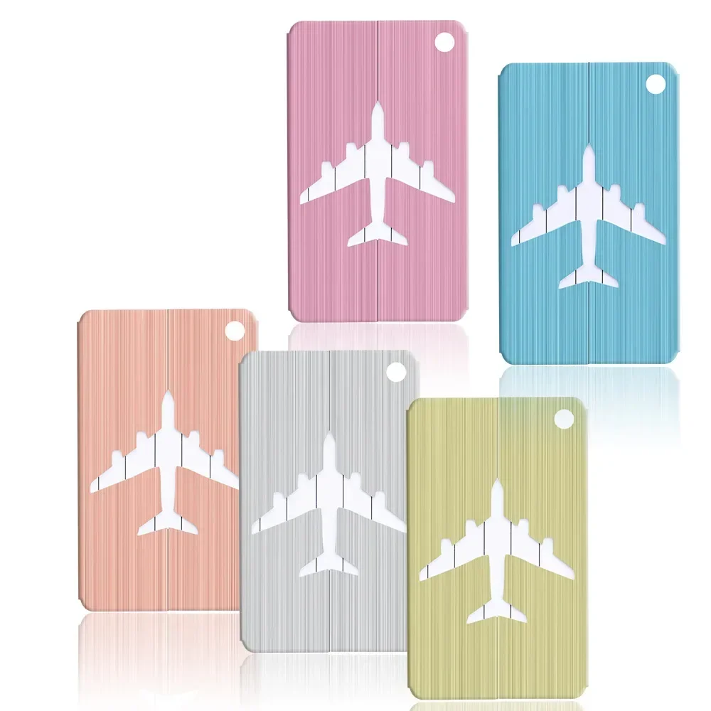 Fashion Metal Travel Luggage Tags Baggage Name Tags Suitcase Address Label Holder Aluminium Alloy Luggage Tag Travel Accessories