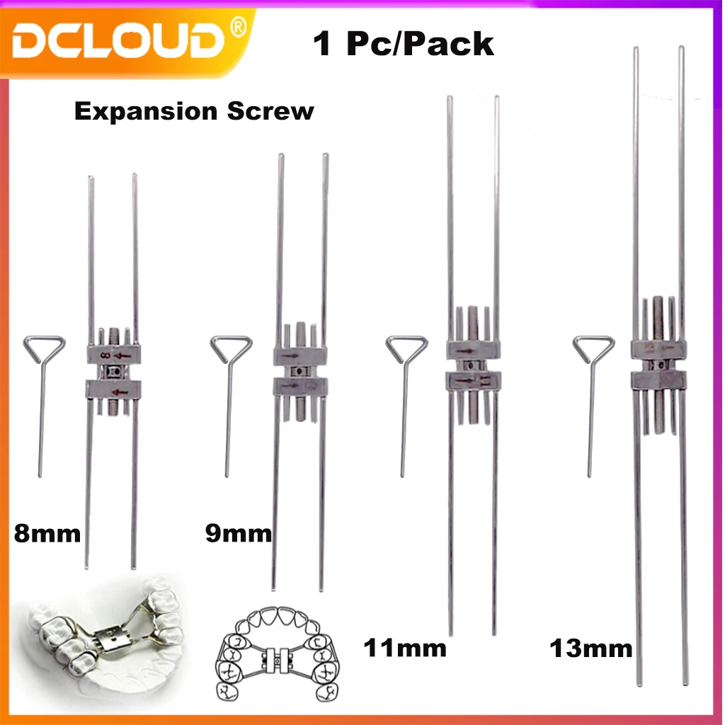 1Pc Dental Expansion Screw Orthodontic Rapid Palatal Expander Frame Type Dentist Ortho Tools Stainless Steel Material 8/9/11/13m