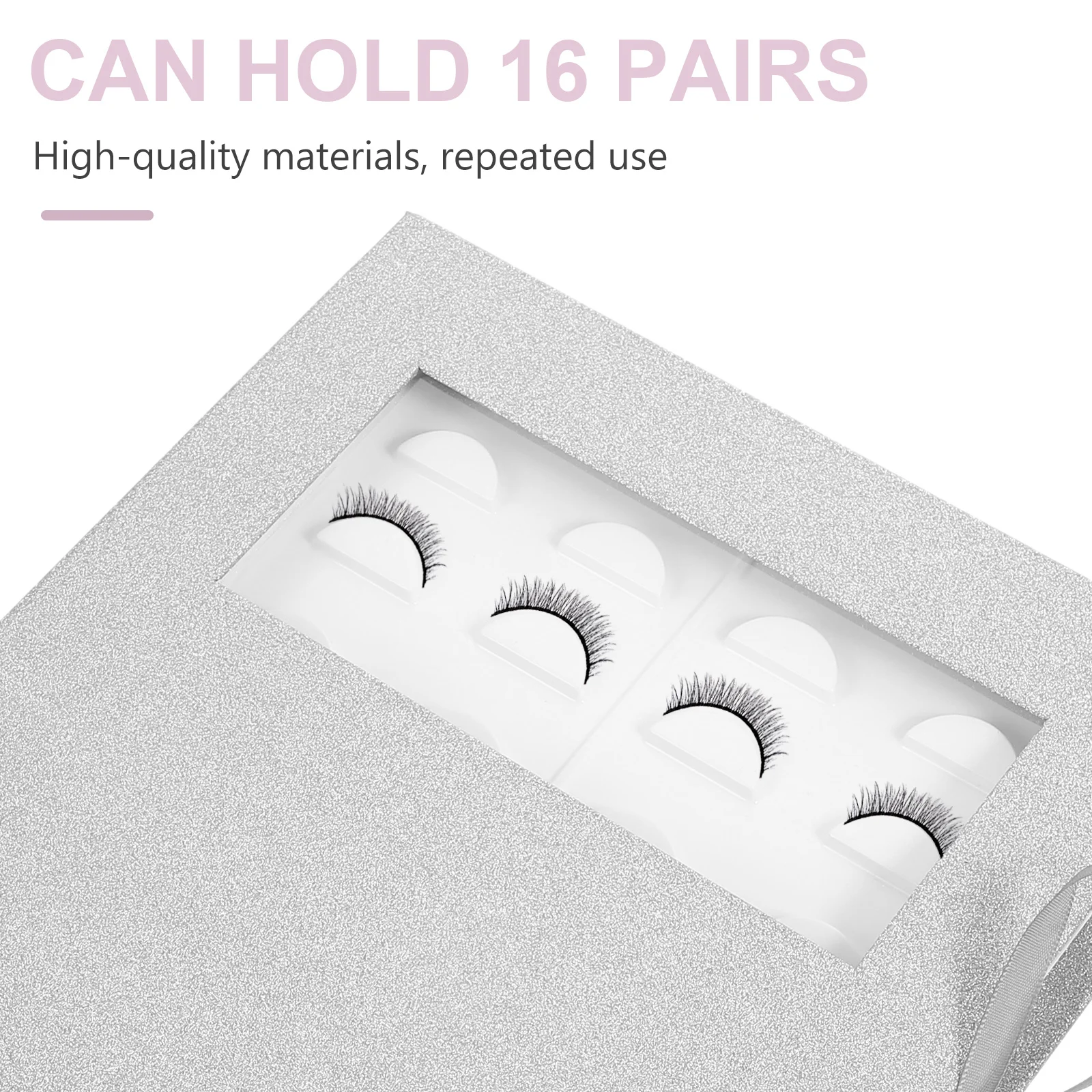 

1Pcs Artificial Eyelash Container Clear View Lash Storage Case Keeps Shape Intact Portable Eyelash Holder Box for Home Or Travel