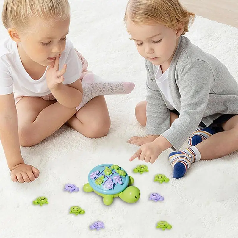 Kids Strategy Board Games Turtle Design Coffee Table Game Interactive Toys Educational Toys Magnetic Brain Game For Kids Ages 3