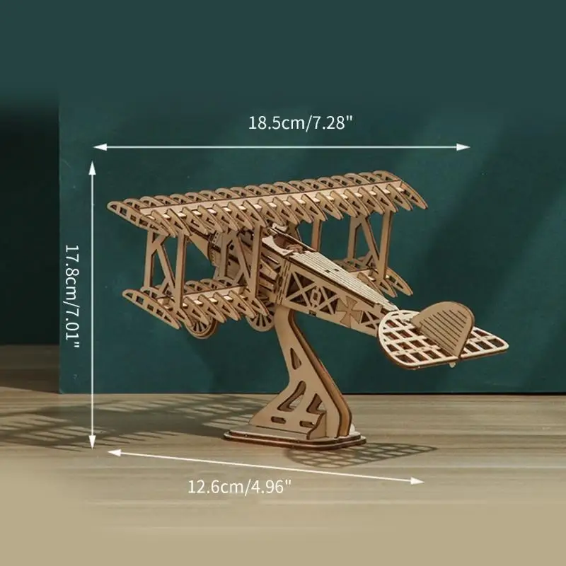 77HD drewniane DIY rzemiosło samolot montaż samolotów Model zabawki drewniane puzzle zestaw konstrukcyjny dla dzieci szkolne