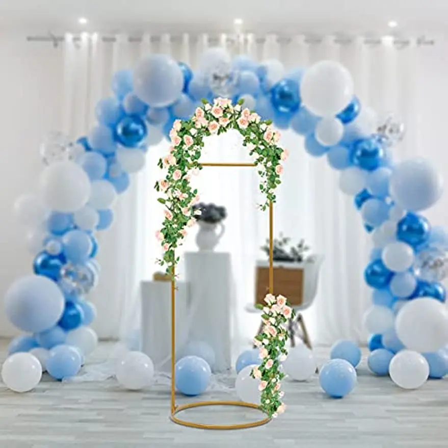 23.6in*70in Wedding Arch Frame Free Standing Party Backdrop Metal Flower Balloons Stand Rack Free Standing Arch Stand Flower