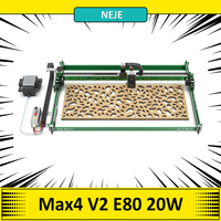 NEJE Max4 V2 E80 20W Laser Engraver and Cutter, 1000mm/s Fast Speed, Motorized Z-Axis, 750*460mm,Industrial Quality Rails, Safer