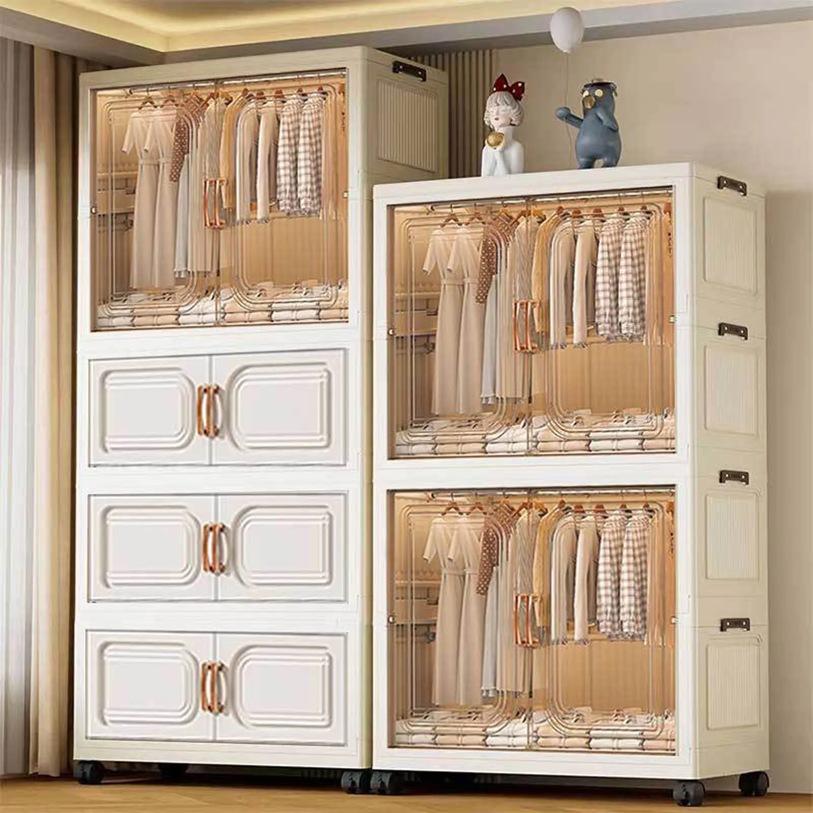 China's Preferred Free Installation Simple Wardrobe Home Clothes Blankets Storage Cabinets Children's Wardrobes Folding