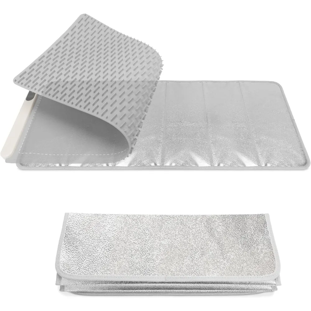 

Heat Resistant Food Warming Mat - 35.4x15.4 Inches, Protects Tables, Blocks Up to 50% Temperature, Foldable and Space-Saving