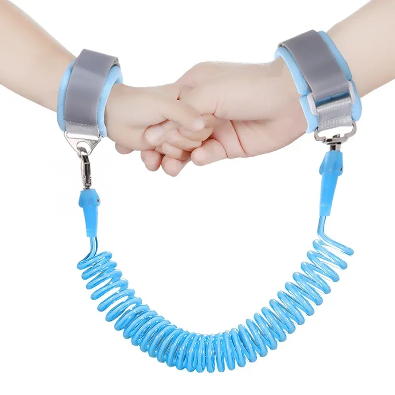 Toddlers Leash Anti Lost Wrist Link Child Kids Safety Harness Kids Walking Wristband Assistant Strap Belt for Boy Blue Gift