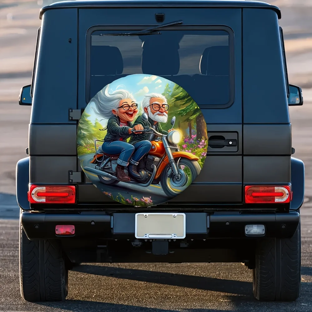 1pc, Outdoor Tire Storage Bags For Grandparents On A Motorcycle, Made Of Machine Washable Fabric, Suitable For Halloween Gifts,