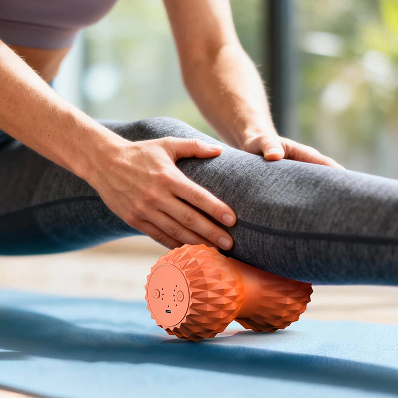 Electric Massage Roller Peanut Ball Yoga Column Deep Tissue Muscle Relaxer for Leg Back Body Shaping Fitness Equipment