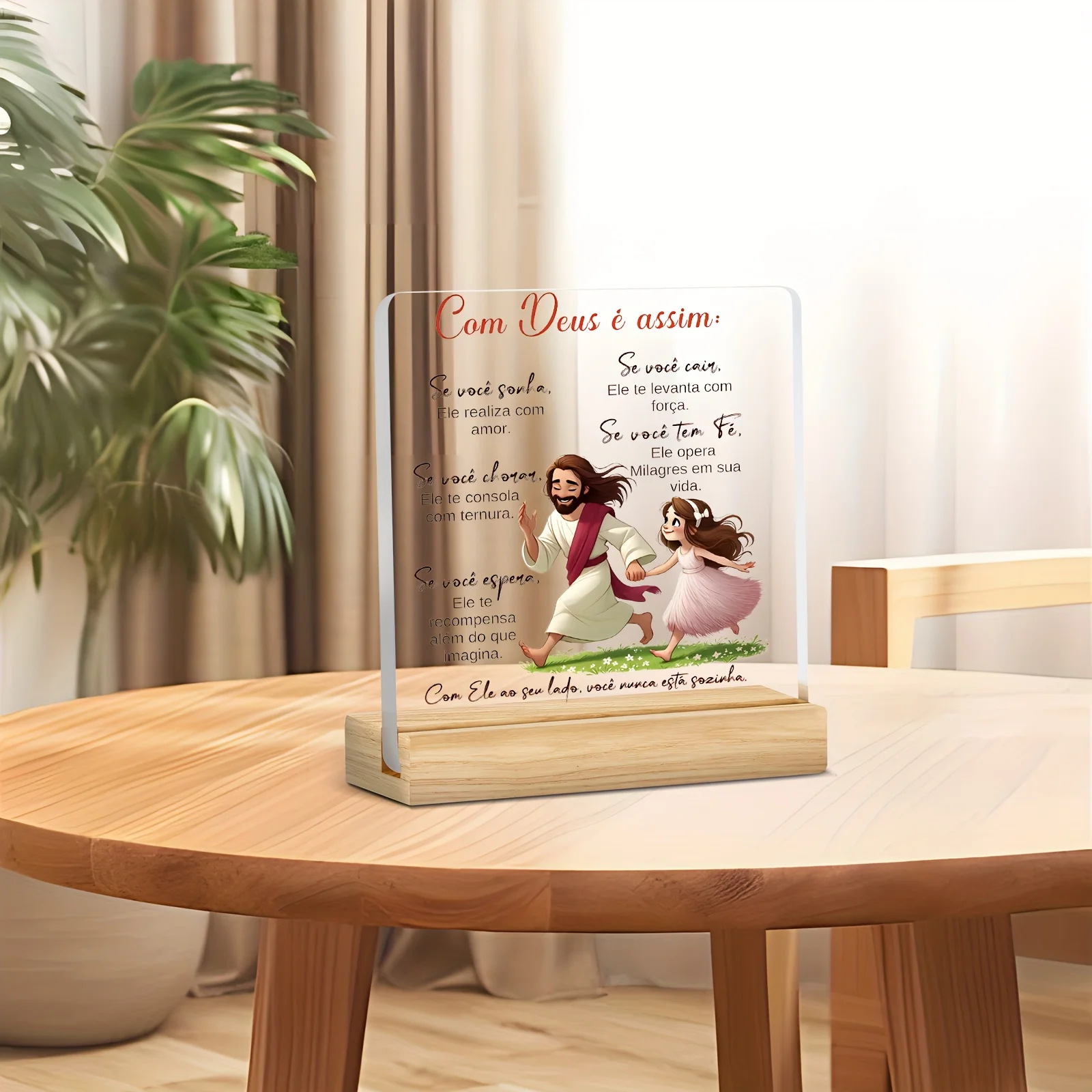 2D， Jesus themed acrylic tabletop decoration, suitable for home, living room, office, bedroom, desk decoration, holiday gifts