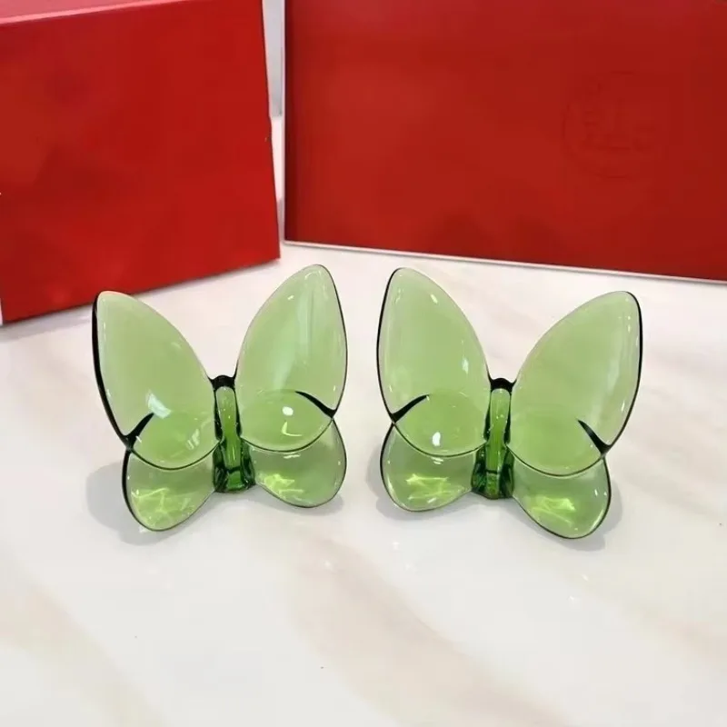

High-end top home decoration Lucky butterfly crystal glass jewelry Elegant knick-knacks in various colors