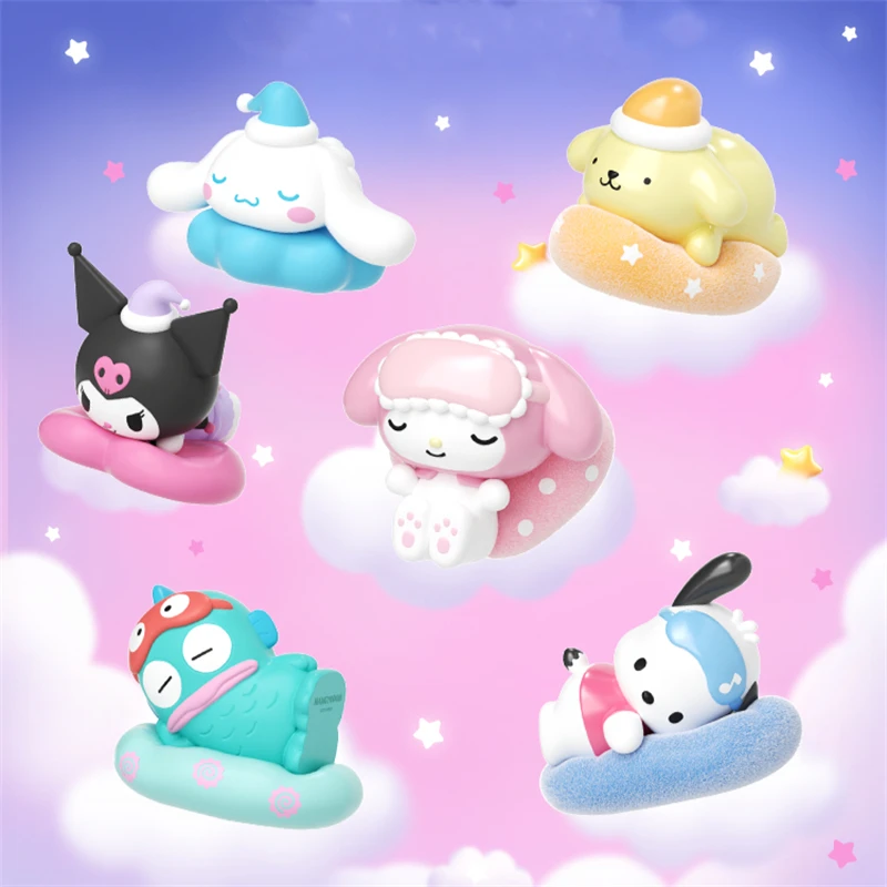 Sweet Dream Kuromi PomPomPurin Cinnamoroll My Melody Hangyodon Pochacco Action Figure Toys Dolls Kids Girls Gifts Collection