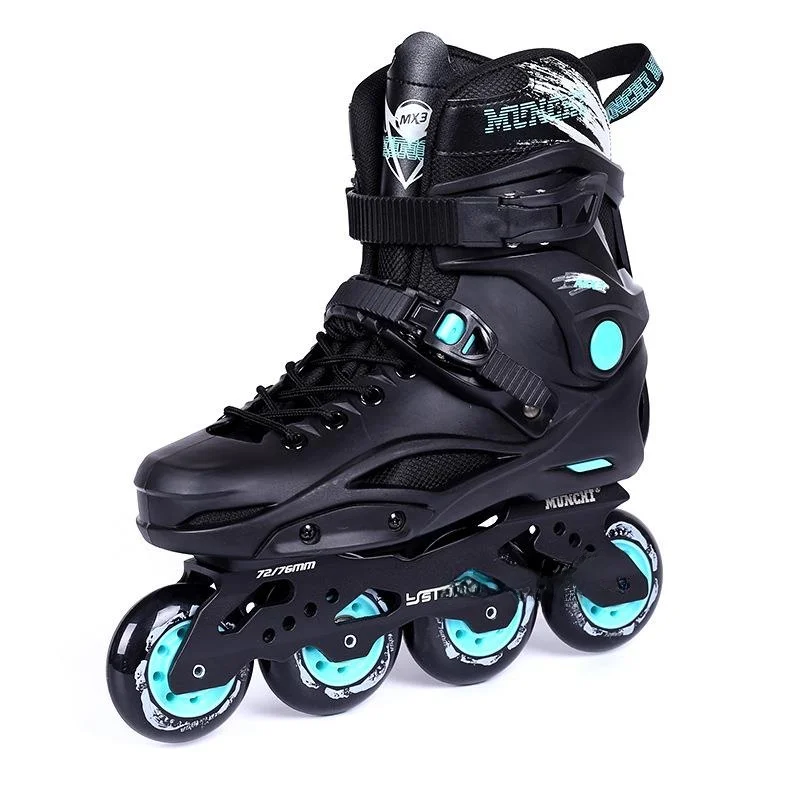 

Adult Roller Skates MX3 Straight Line Inline Ice Skates Professional Flat Flower Shoes Roller Blades for Men And Women
