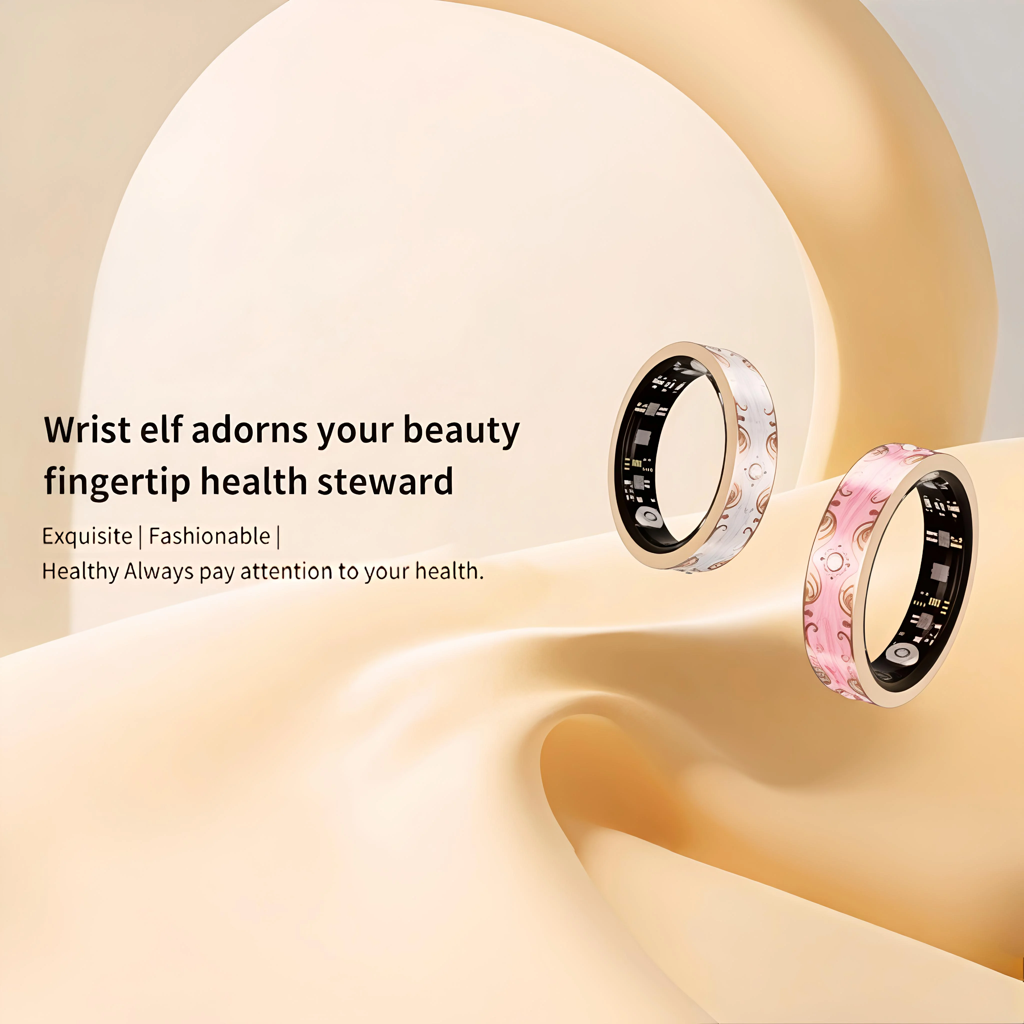 New V10 Smart Ring Various Colors Available Women Smart Ring With Box Waterproof Lady Ring Heart Rate Health Monitor Sport Ring view 5