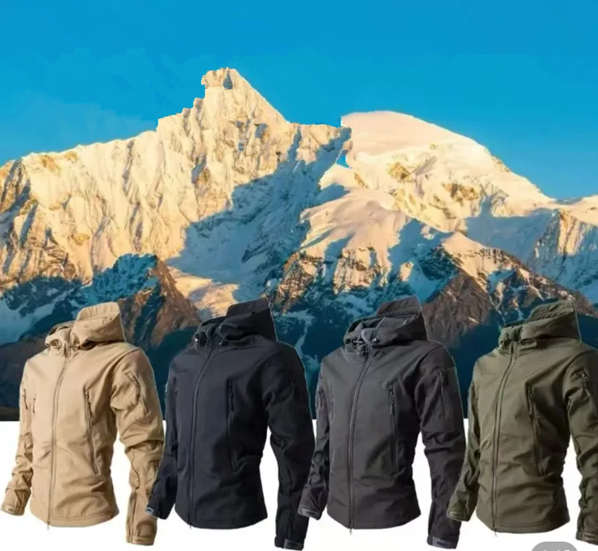 

5XL 6XL Лидер продаж GL осень зима SoftShell флисовые водонепроницаемые куртки мужские пальто с капюшоном для рыбалки, пешего туризма, кемпинга, скалолазания, катания на лыжах