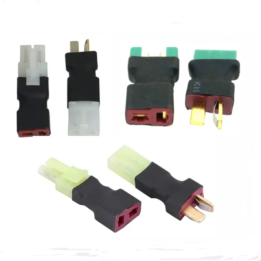 2 Pcs T Plug Style to Tamiya MPX Mini Tamiya Female Male Adapter Wireless Connector Plug for RC FPV Drone Car Lipo Battery