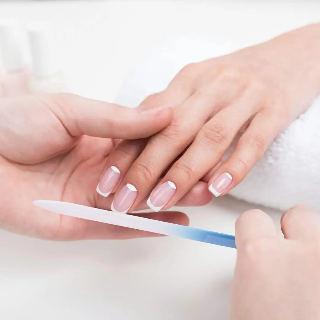 مبرد أظافر زجاجي، مجموعة مبرد أظافر ممتاز مكونة من 3 قطع مع حقيبة، محفور مزدوج الجوانب قابل للغسل للأظافر الطبيعية، هدية مصنوعة يدويًا #2