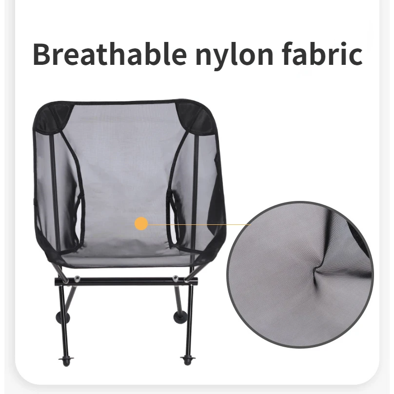 Ultralight 7075 Aluminum Alloy Detachable Portable Folding Breathable Net Fabric Camping Moon Chairs Beach Fishing TravelChair