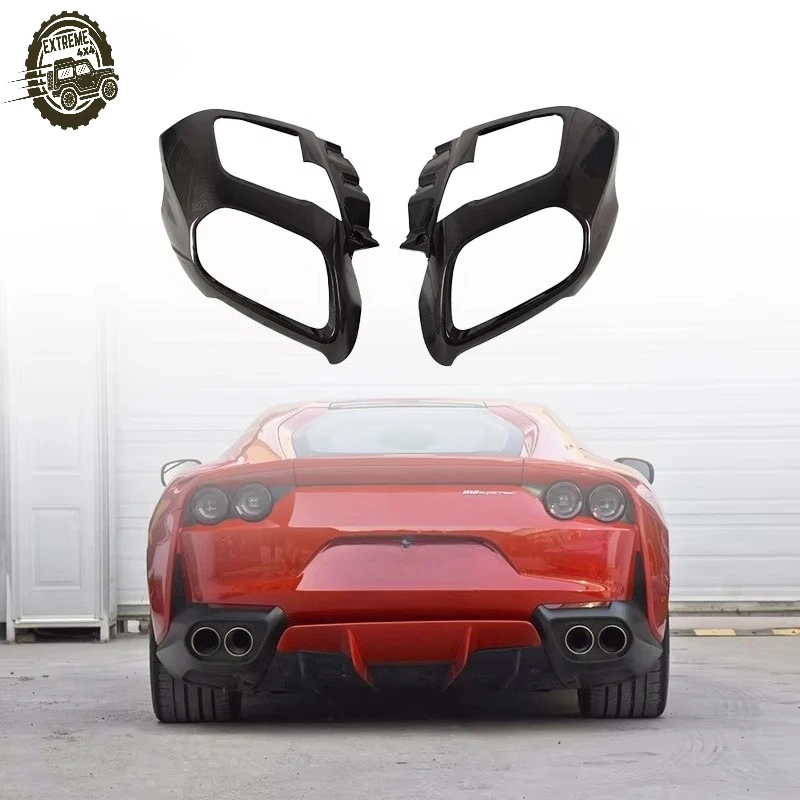 

OEM Style Prepreg Carbon Fiber Rear Side Splitter Bumper Corner Part Body Kit Exterior Accessories for Ferrari 812 Superfast GTS