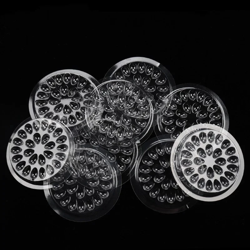 10/50/100PCS Disposable Holder Sticker Glue Adhesive Pallet For Eyelash Extension  Eyelash Makeup Tools Plastic Flower Eyelash