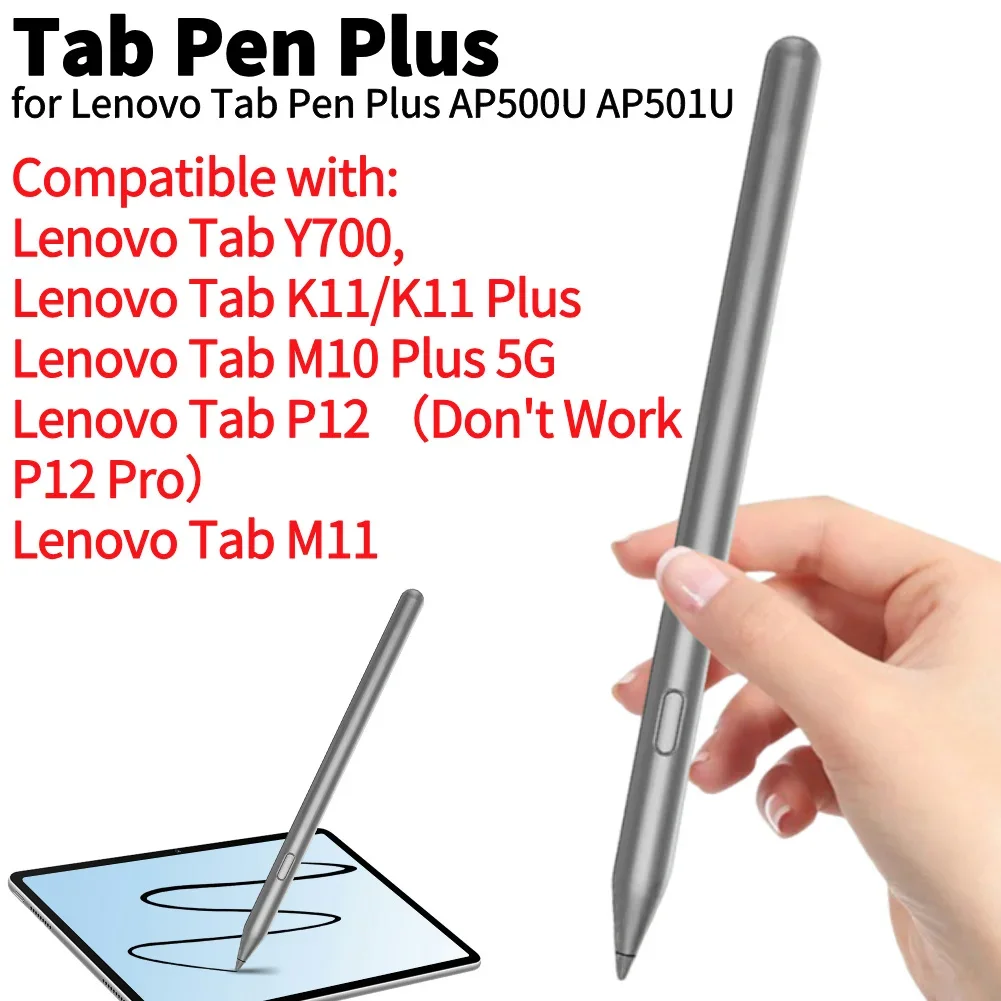

Tab Pen Plus for Lenovo Tab Pen Plus AP500U/AP501U Tablet Touch Pen Tilt Recognition for Lenovo Tab M11 Tab P12 Tab K11/K11 Plus