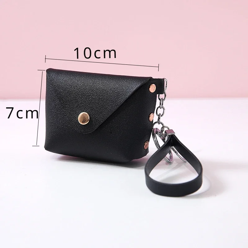 Ins Creative Keychain Coin Bag PU Leather Coin Purse Hand Strap Cute Wallet for Girls Mini Purse Cute Purse Kawaii Bag Pendant