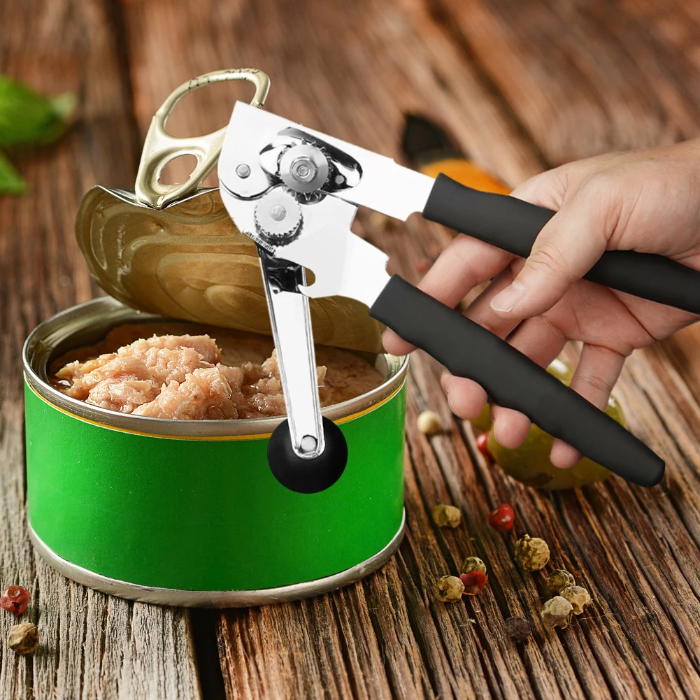 

Stainless Steel Can Opener Soft Ergonomic Handle Hand Held Can Opener Manual Can Opener for Multifunctional Kitchen Tool